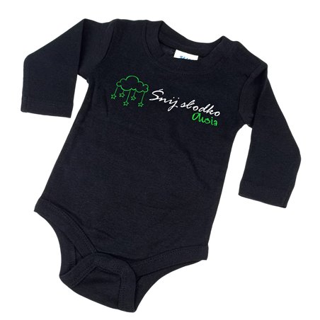 Body dla maluszka z napisem - Śnij słodko z imieniem.