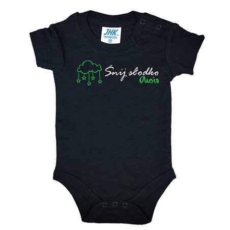 Body dla maluszka z napisem - Śnij słodko z imieniem.