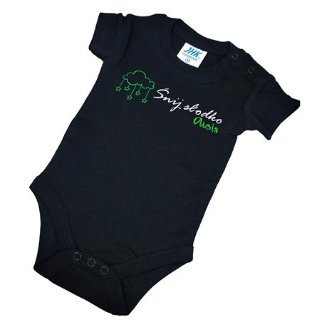 Body dla maluszka z napisem - Śnij słodko z imieniem.