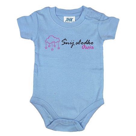 Body dla maluszka z napisem - Śnij słodko z imieniem.