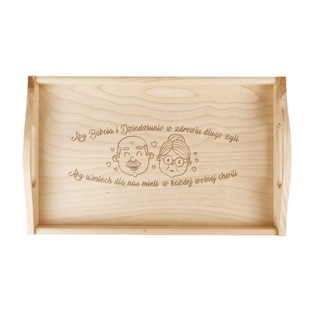 Taca z grawerem specjalnie dla Babci i Dziadka.