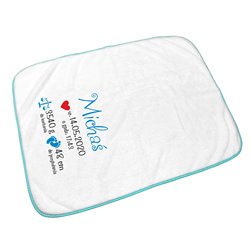 Kocyk z imieniem dla noworodka z metryczką. 2