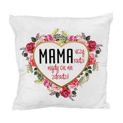 Pluszowa poduszka "MAMA"- milutka i mięciutka jak misio.