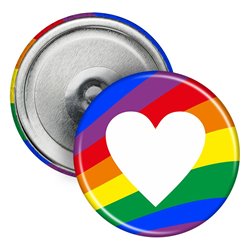 Magnes (okrągły, plastikowy) dla reprezentantów społeczności LGBT.