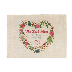 Podkładka lniana (z imitacji lnu) "The best mum".