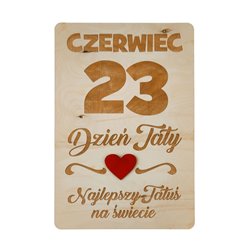 Tabliczka do sesji zdjęciowych- kartka z kalendarza- Dzień Taty.