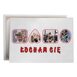 Obraz na płótnie canvas dla Mamy z Twoimi zdjęciami 30 x 40cm.