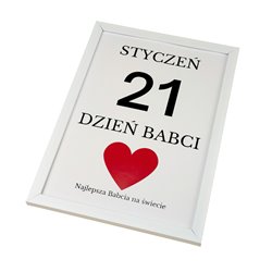 Plakat w ramce do sesji zdjęciowych- kartka z kalendarza- Dzień Babci. 2