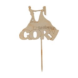 Topper na tort ślubny dla Młodej Pary kochającej góry.