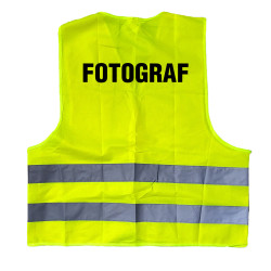 Kamizelka odblaskowa żółta dla Fotografa z Twoim własnym... 2