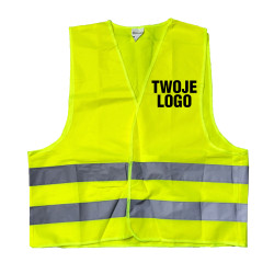 Kamizelka odblaskowa żółta dla Fotografa z Twoim własnym...