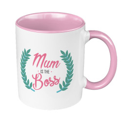 "Mum is the boss" - kubek 330 ml kolorowy specjalnie dla...