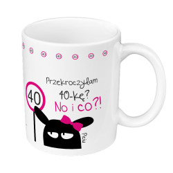 Kubek 330 ml kolorowy z grafiką autorską "Przekroczyłam... 2