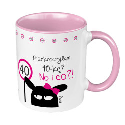 Kubek 330 ml kolorowy z grafiką autorską "Przekroczyłam...