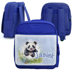 Plecak z grafiką "Panda"- podaj imię oraz wybierz kolor.