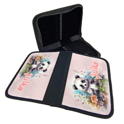 Piórnik dwustronny "Panda na łące" oraz imieniem Twojego...