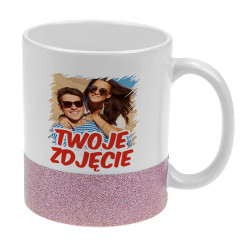 Kubek z brokatowym paskiem z Twoim zdjęciem, grafiką czy... 2