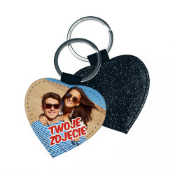 Brelok skóropodobny ze zdjęciem Klienta - czarny tył lub...