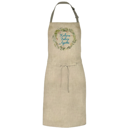 Kolorowy fartuch z nadrukiem "Kochana Babcia" - idealny prezent na dzień babci.