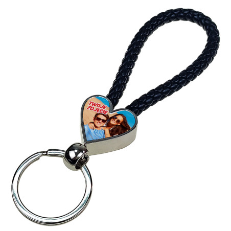 Elegancki brelok serce na pasku dwustronny - idealny na prezent z okazji dnia kobiet.