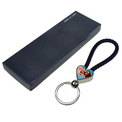 Elegancki brelok serce na pasku dwustronny - idealny na... 2