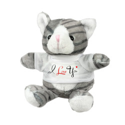 Mały pluszowy kotek "I love You"- ok. 16cm.