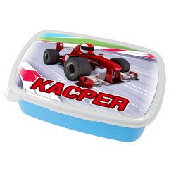 Pudełko na kanapki - śniadaniówka "Wyścigówka" z imieniem...