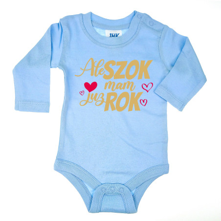 Body dla dziewczynki na roczek - krótki lub długi rękaw - Ale szok mam już rok.