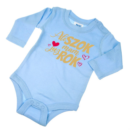 Body dla dziewczynki na roczek - krótki lub długi rękaw - Ale szok mam już rok.