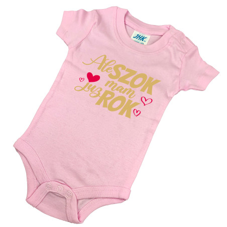 Body dla dziewczynki na roczek - krótki lub długi rękaw - Ale szok mam już rok.