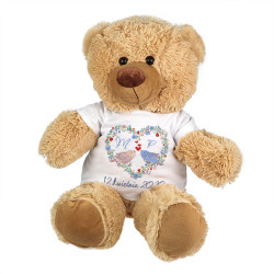 Maskotka miś duży "Gołąbki" z imionami oraz datą ślubu -... 2