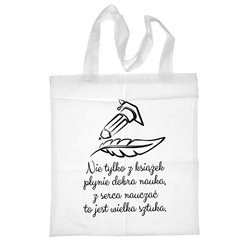 Super torba na zakupy z długimi uszami -  " Nie tylko z książek płynie dobra nauka..." 2