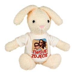 Królik ze zdjęciem Klienta- 28cm.