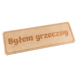 Tabliczka do sesji zdjęciowych- Byłem grzeczny- 30 x 10 cm.