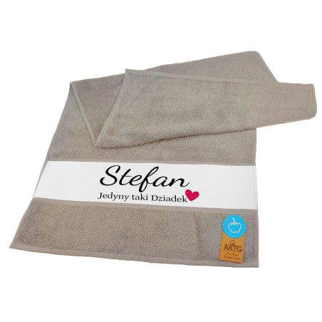 Zestaw 2 ręczników 50 x 100cm z okazji Dnia Babci i Dziadka- wybierz kolor.