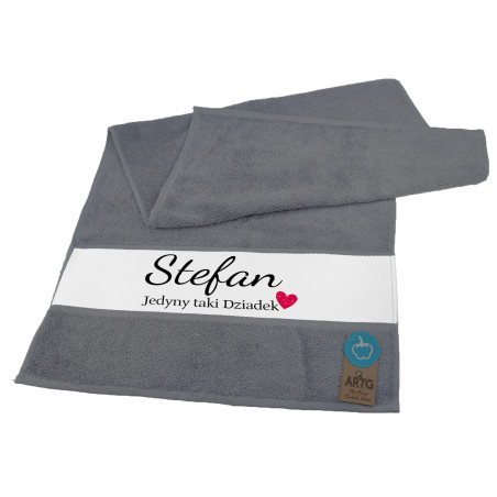 Ręcznik 50 x 100cm dla Dziadka- "Jedyny taki Dziadek"- podaj imię- wybierz kolor.