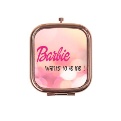 Zestaw kosmetyczka różowa z brokatem oraz lusterko różowe... 2