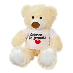 Maskotka miś duży z grafiką "Dobrze, że jesteś" - ok.... 2