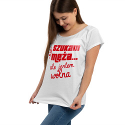 Śmieszna koszulka (nietoperz) damska - Nie szukam męża,... 2