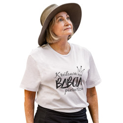 Koszulka damska specjalnie dla babci z napisem "Królowa...