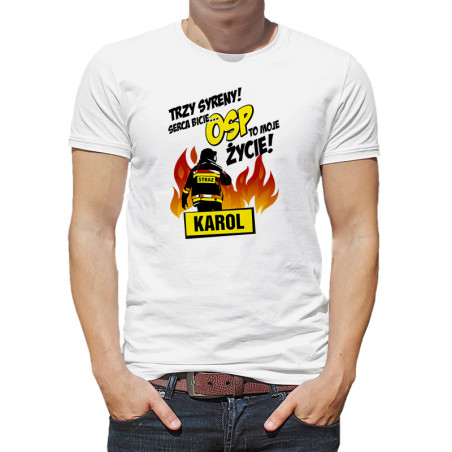 Koszulka z grafiką dla strażaka- męska unisex.