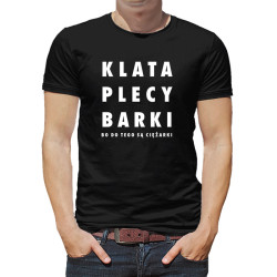 Koszulka męska z napisem " Klata plecy barki, bo do tego... 2