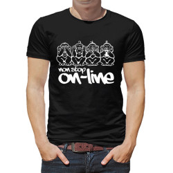 Koszulka unisex z grafiką małpki - Nie widzi, nie słyszy,... 2