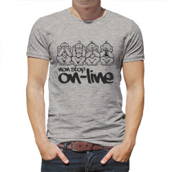 Koszulka unisex z grafiką małpki - Nie widzi, nie słyszy,...