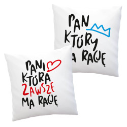 Super poduszki dla pary - Pan i Pani.