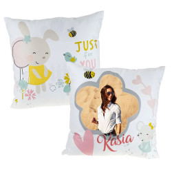 Urocza poduszka Just for You z Twoim zdjęciem.