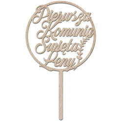 Topper na tort z okazji Pierwszej Komunii Świętej- obręcz...