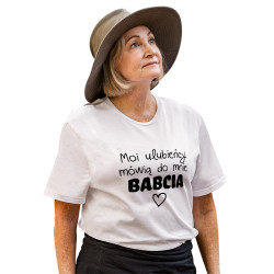 Koszulka damska specjalnie dla babci z napisem "Moi...