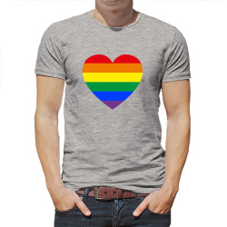 Koszulka unisex z tęczowym sercem. 2