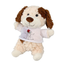Puszysty piesek z grafiką "Róża z imionami i datą ślubu"-... 2